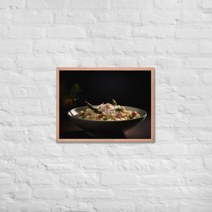 Parma Ham and Asparagus Risotto Framed poster 🤤 from Yumify.AI