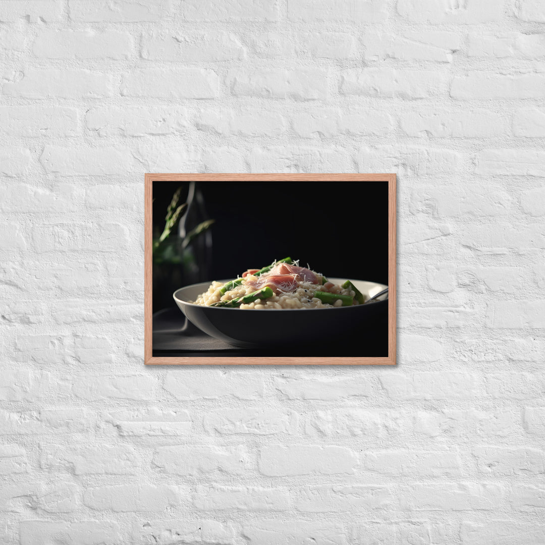 Parma Ham and Asparagus Risotto Framed poster 🤤 from Yumify.AI