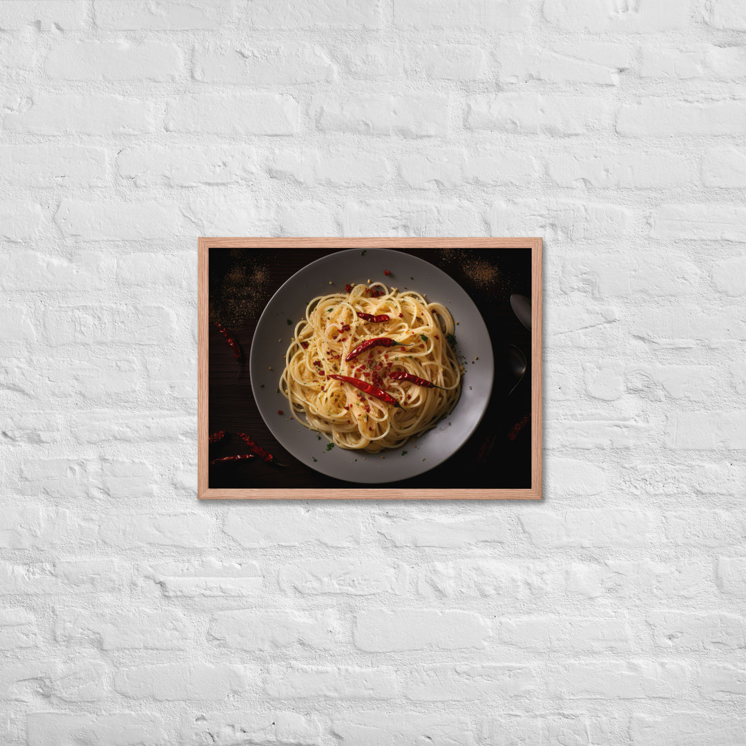 Spaghetti Aglio e Olio Framed poster 🤤 from Yumify.AI