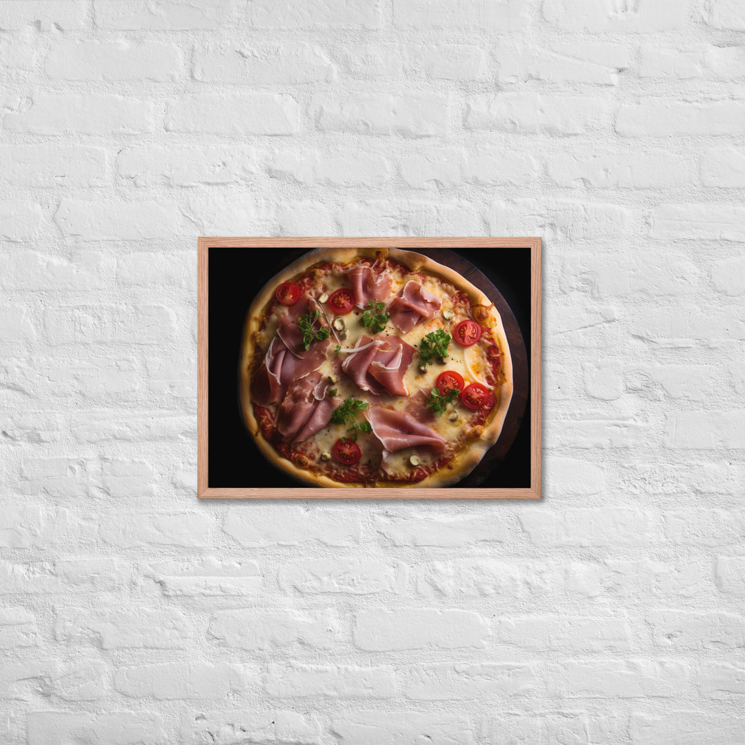 Parma Ham and Mozzarella Pizza Framed poster 🤤 from Yumify.AI