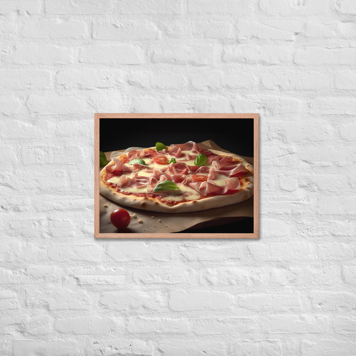 Parma Ham and Mozzarella Pizza Framed poster 🤤 from Yumify.AI