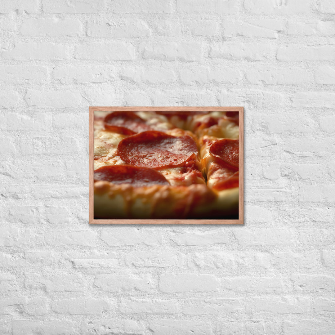 Pepperoni Pizza Framed poster 🤤 from Yumify.AI