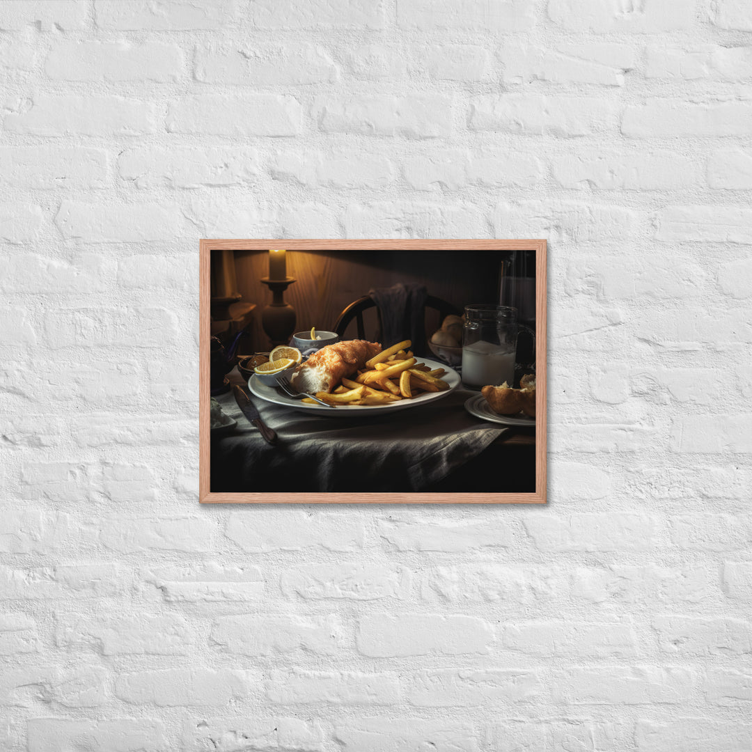 Fish and Chips Framed poster 🤤 from Yumify.AI