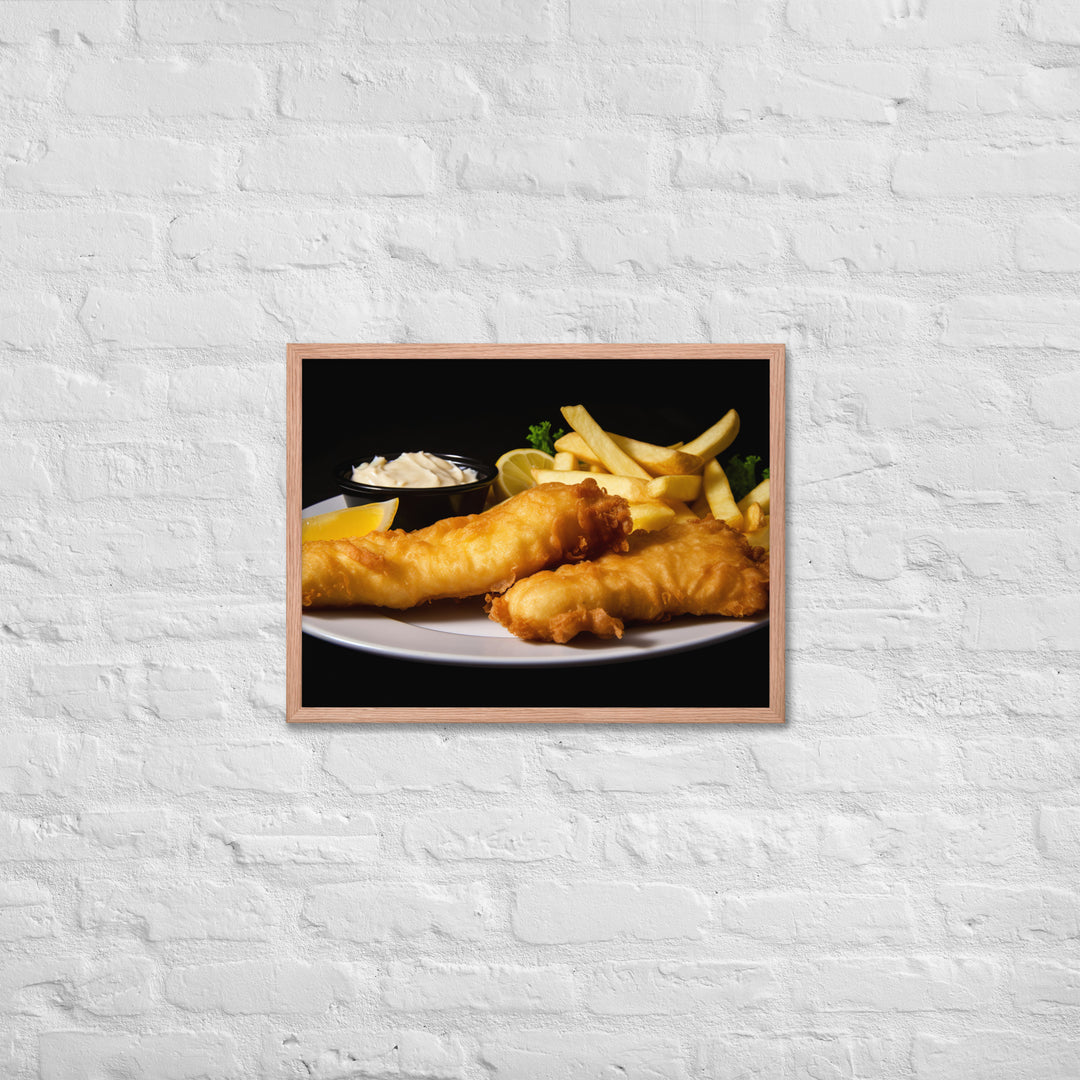 Fish and Chips Framed poster 🤤 from Yumify.AI