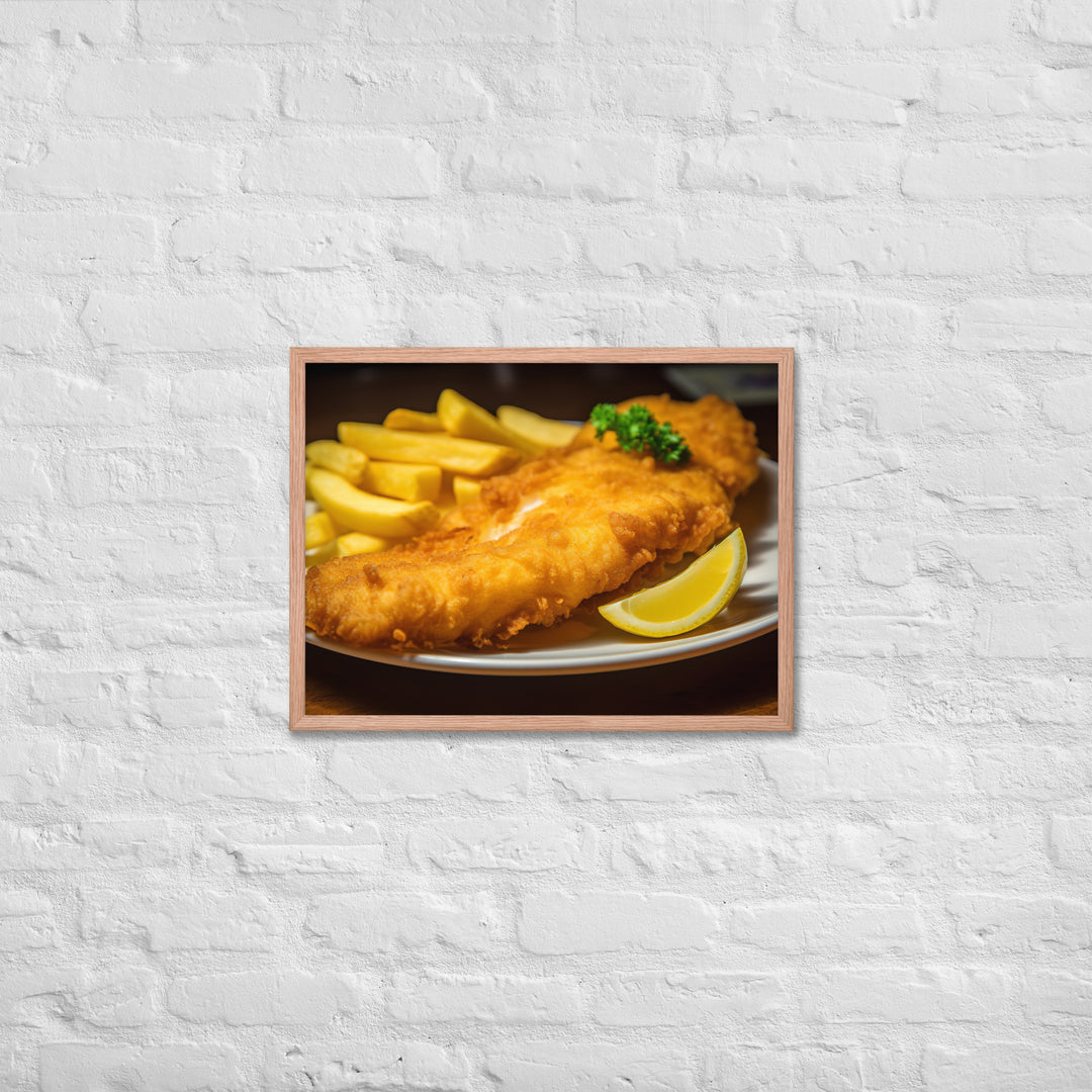 Fish and Chips Framed poster 🤤 from Yumify.AI