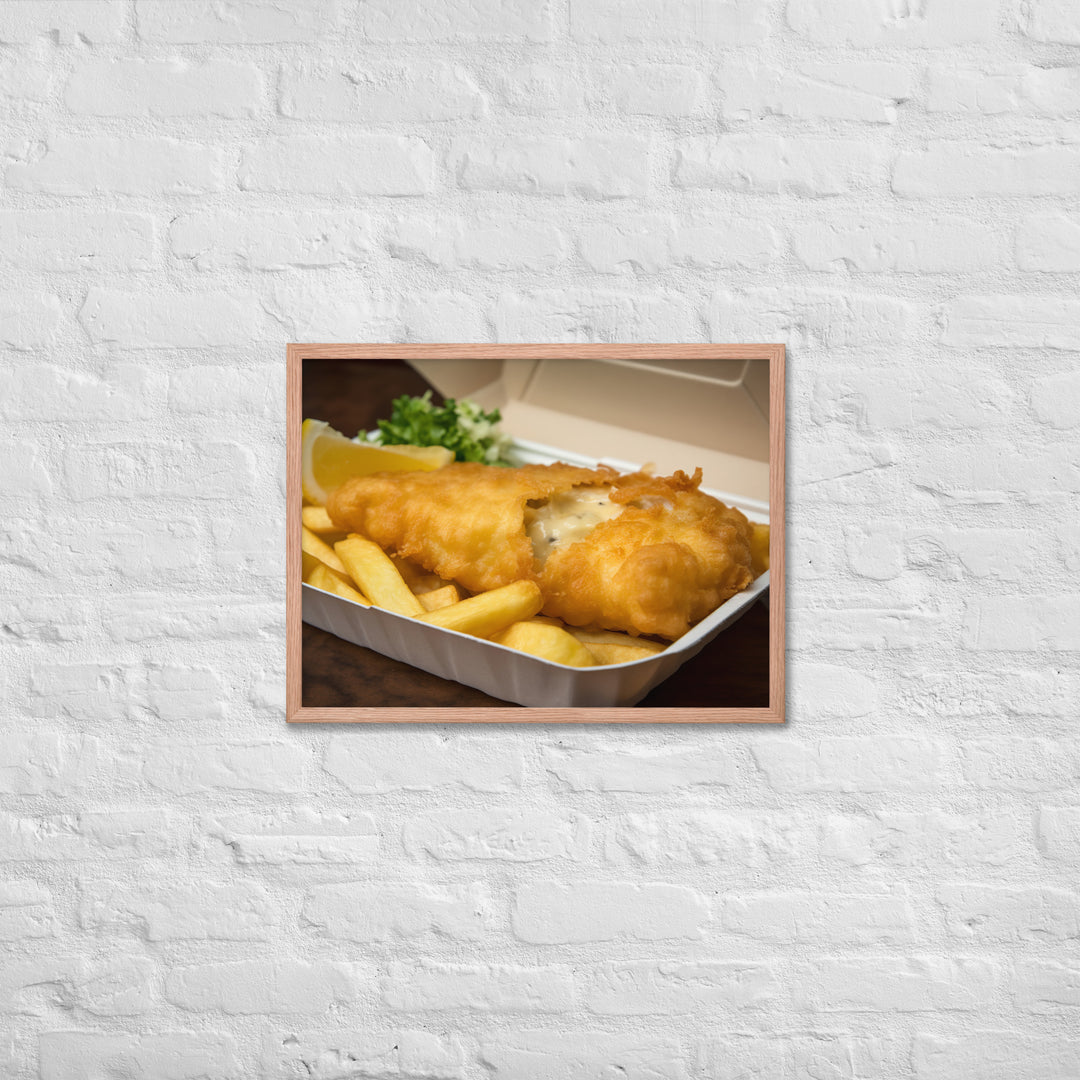 Fish and Chips Framed poster 🤤 from Yumify.AI