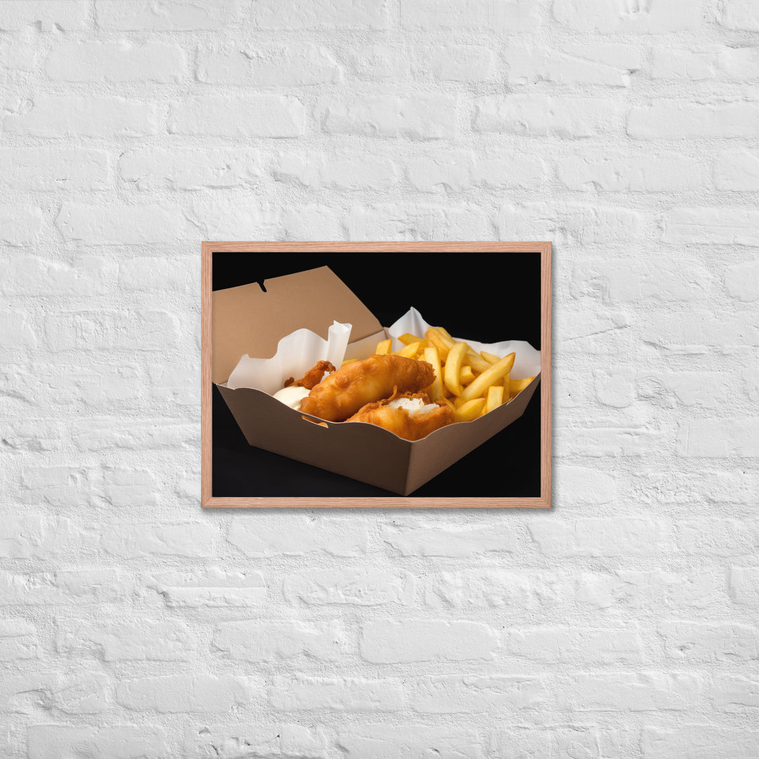 Fish and Chips Framed poster 🤤 from Yumify.AI