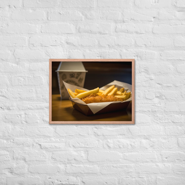 Fish and Chips Framed poster 🤤 from Yumify.AI