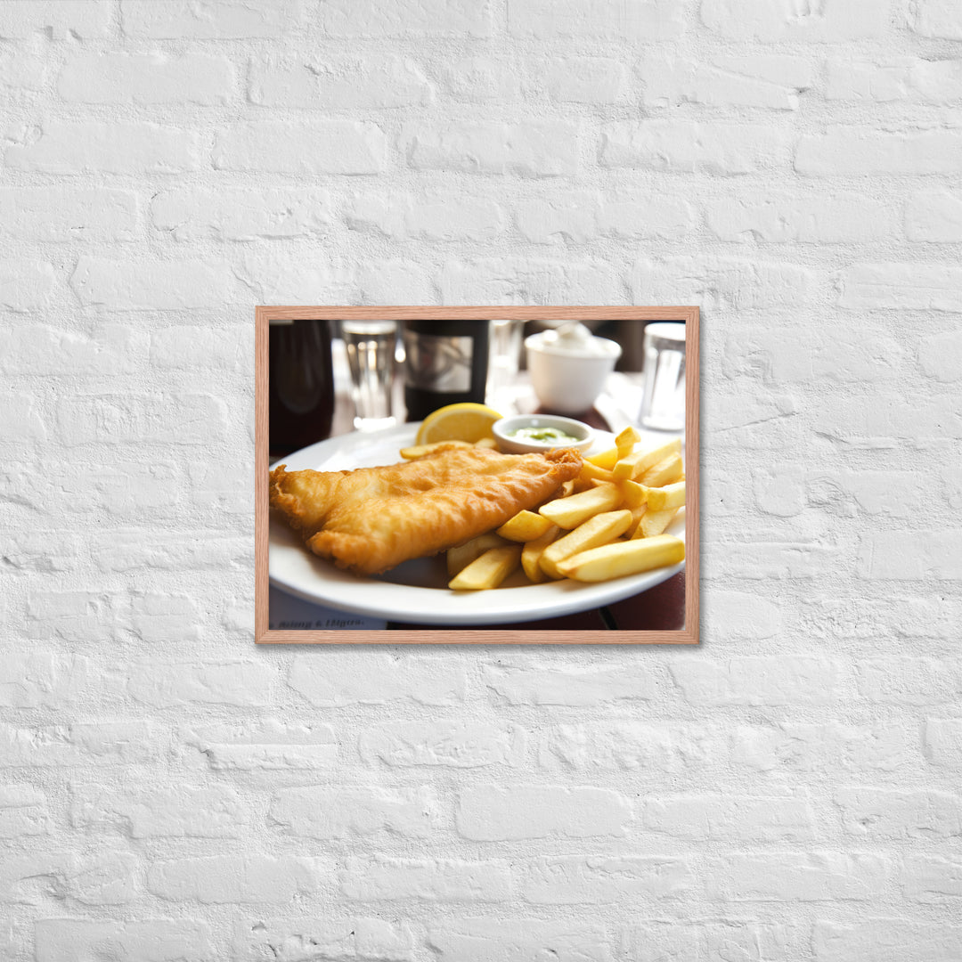 Fish and Chips Framed poster 🤤 from Yumify.AI