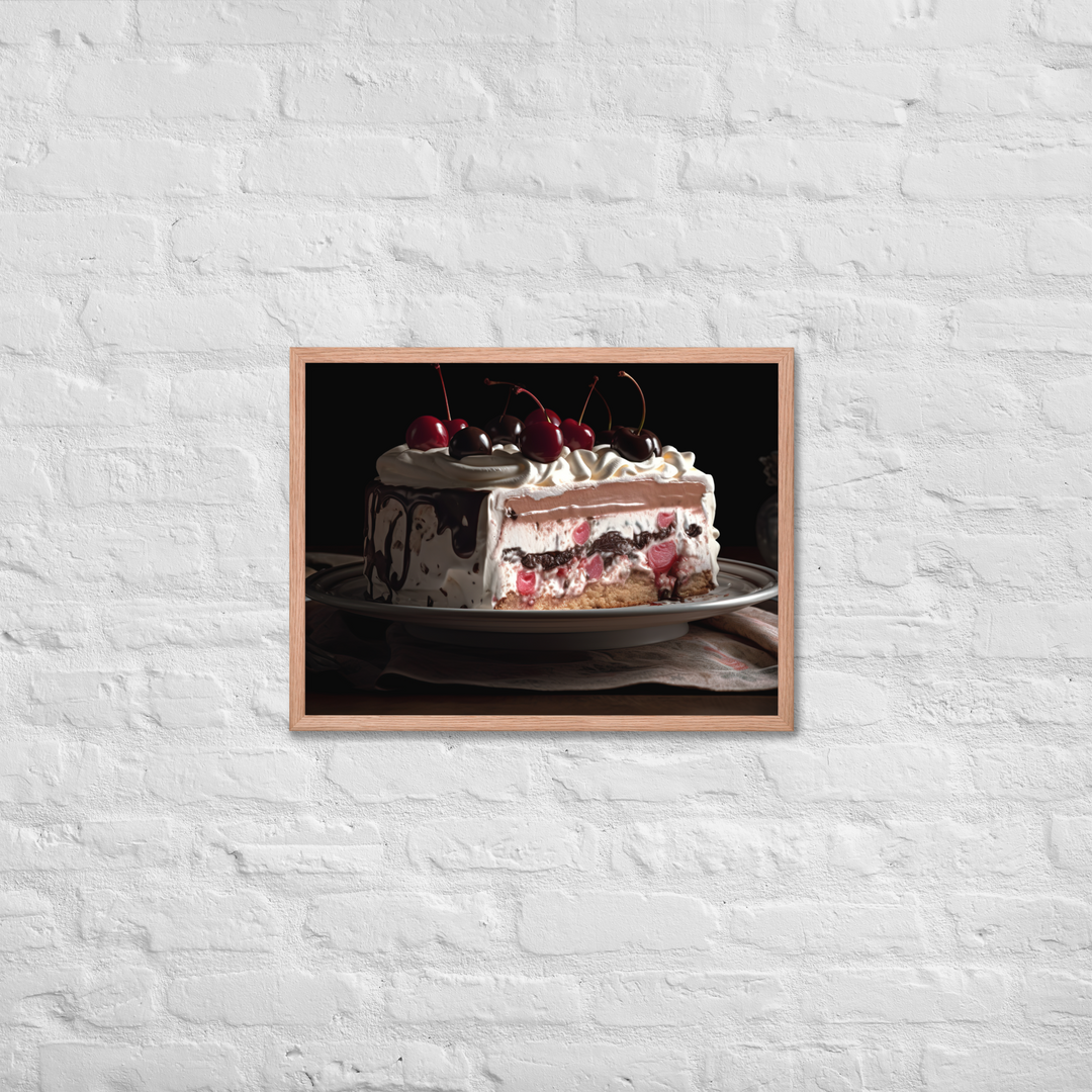 Neapolitan Ice Cream Cake Framed poster 🤤 from Yumify.AI