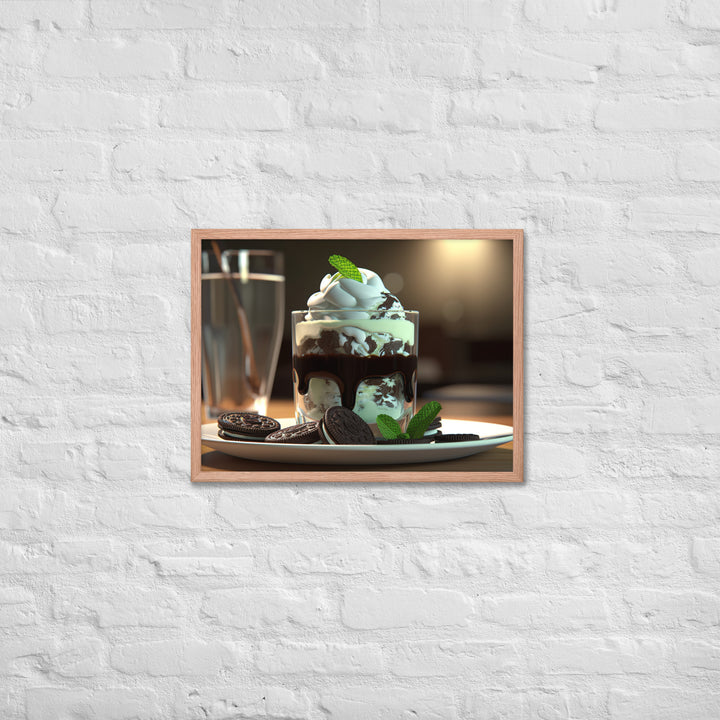 Mint Oreo Sundae Framed poster 🤤 from Yumify.AI