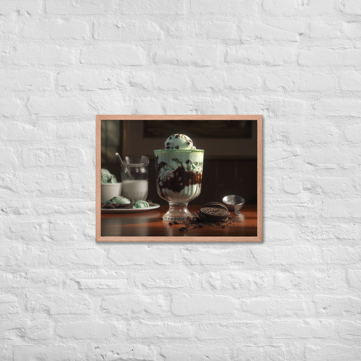 Mint Oreo Sundae Framed poster 🤤 from Yumify.AI