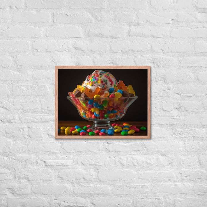 Candy Lovers Delight Sundae Framed poster 🤤 from Yumify.AI