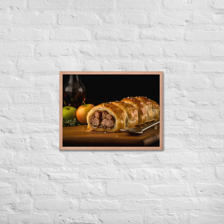 Pork and Apple Sausage Roll Framed poster 🤤 from Yumify.AI