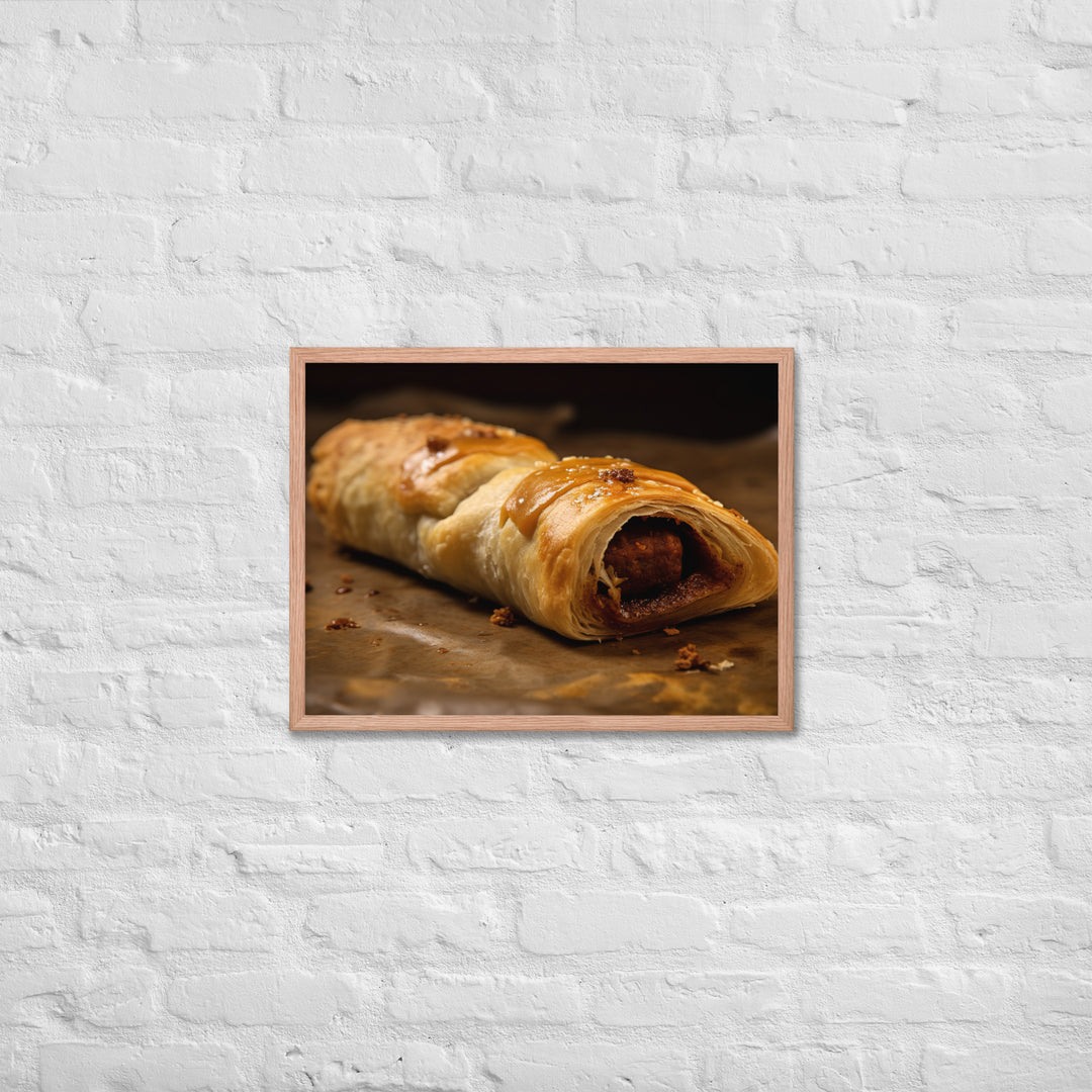 Moroccan Spiced Sausage Roll Framed poster 🤤 from Yumify.AI