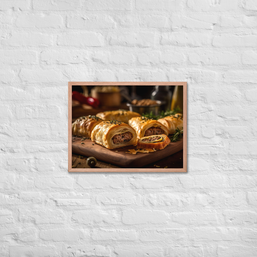 Mediterranean Sausage Roll Framed poster 🤤 from Yumify.AI