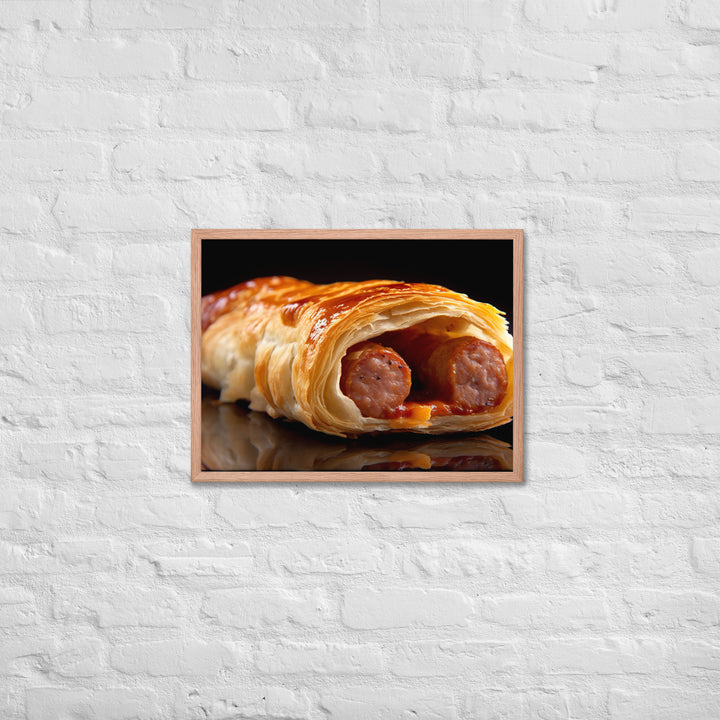 Classic Sausage Roll Framed poster 🤤 from Yumify.AI