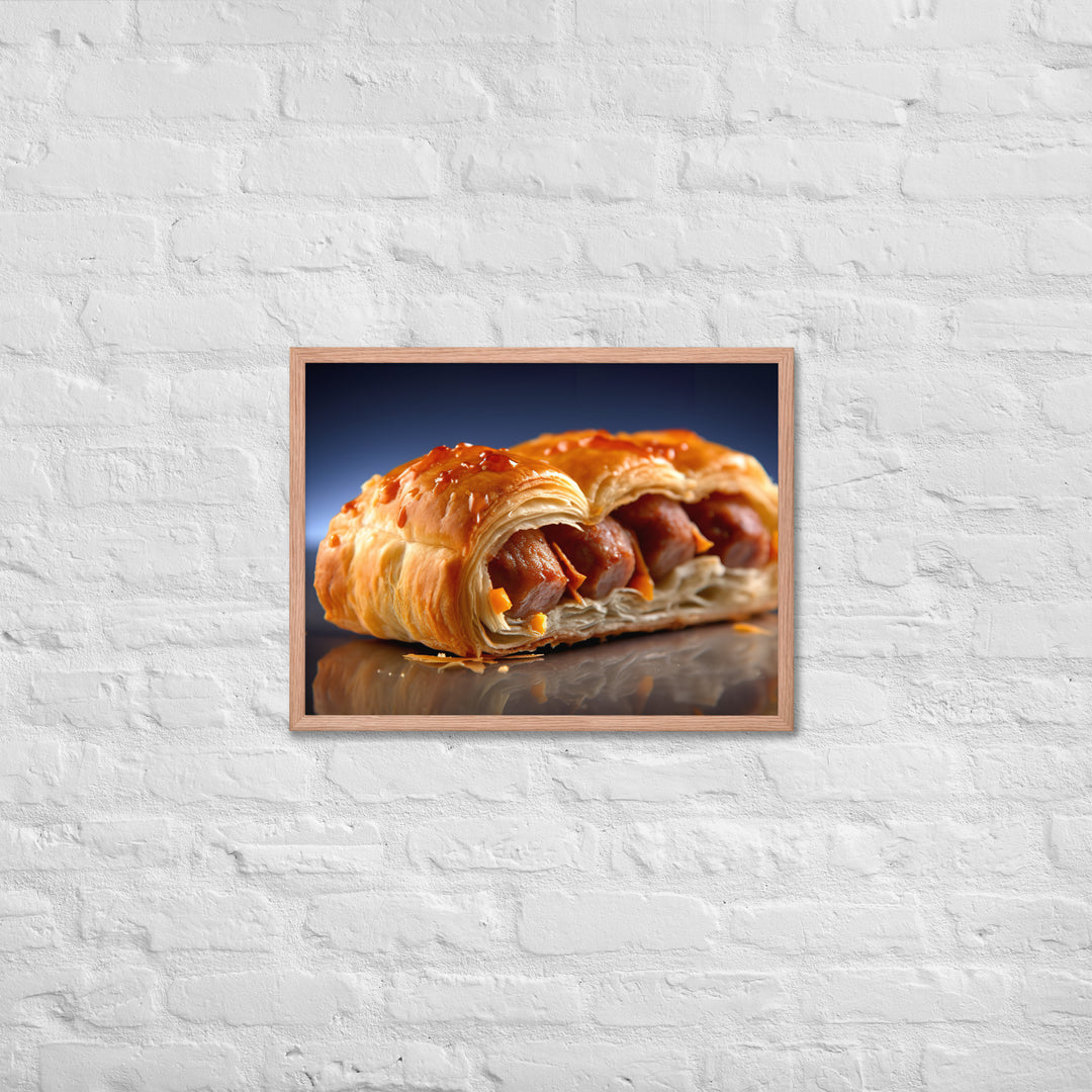 Classic Sausage Roll Framed poster 🤤 from Yumify.AI