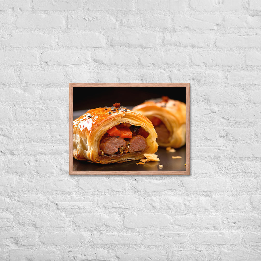 Chicken and Chorizo Sausage Roll Framed poster 🤤 from Yumify.AI