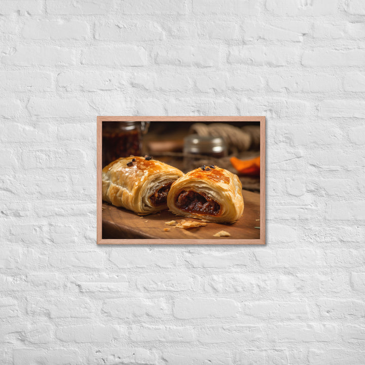 BBQ Sausage Roll Framed poster 🤤 from Yumify.AI