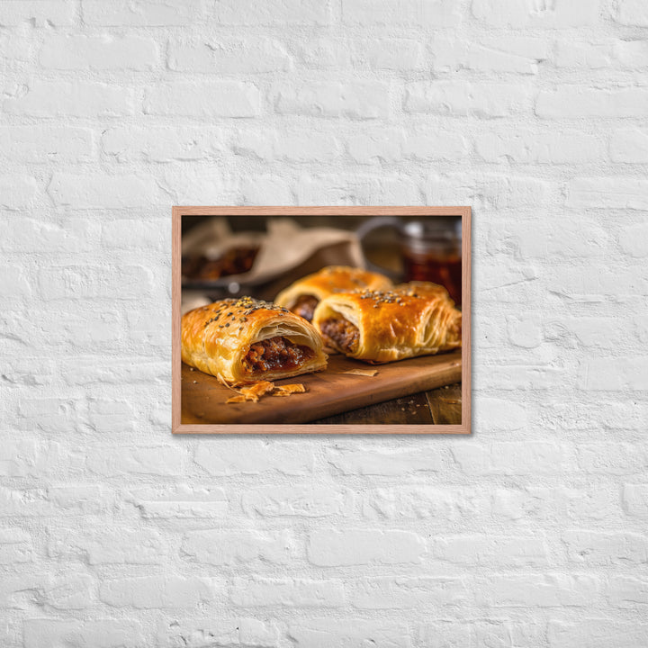 BBQ Sausage Roll Framed poster 🤤 from Yumify.AI