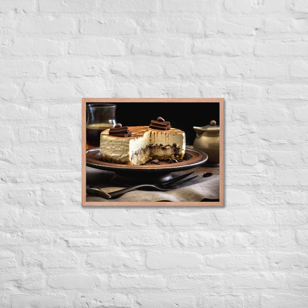 Tiramisu Cheesecake Framed poster 🤤 from Yumify.AI