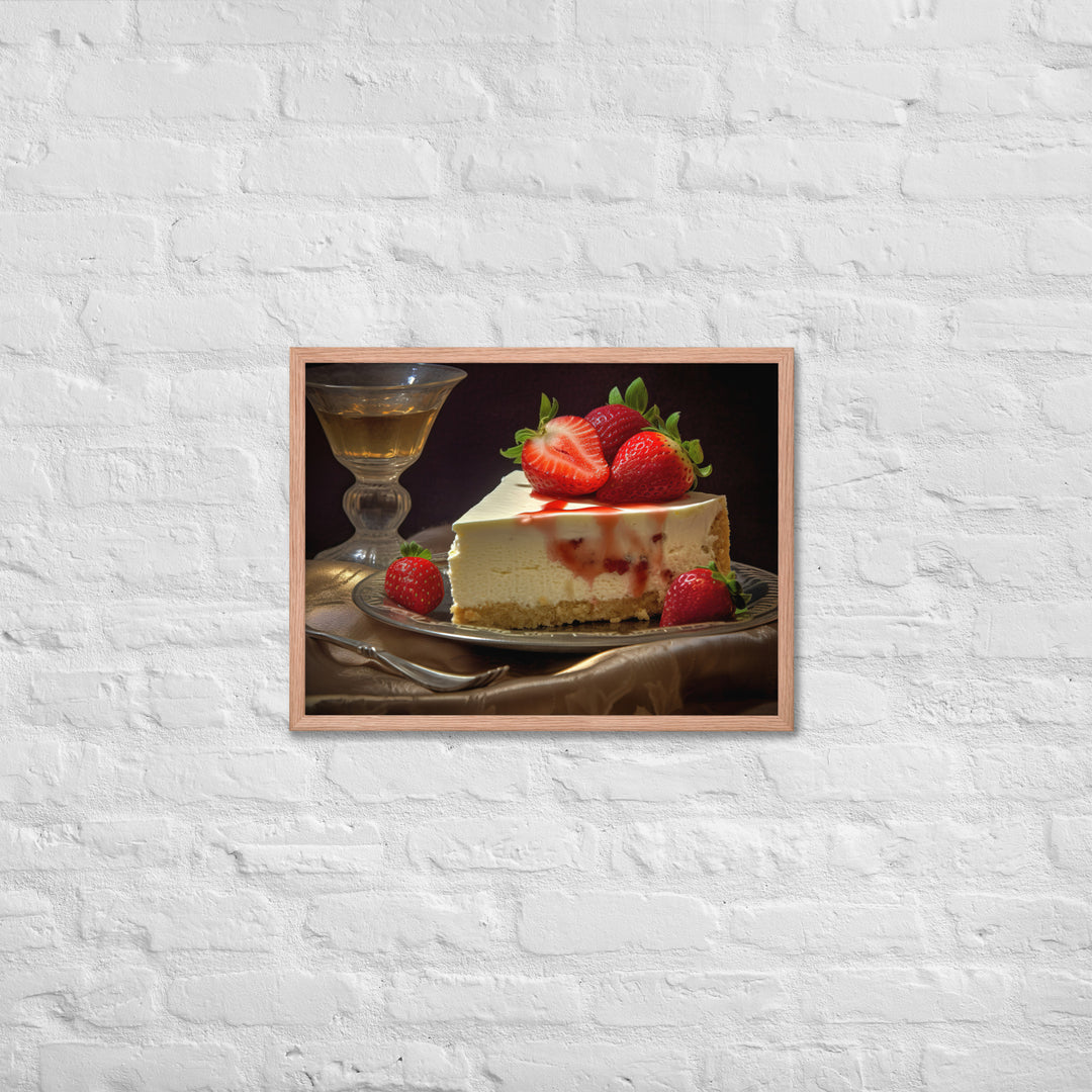 Strawberry Cheesecake Framed poster 🤤 from Yumify.AI