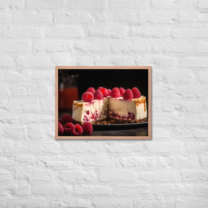 Raspberry Cheesecake Framed poster 🤤 from Yumify.AI