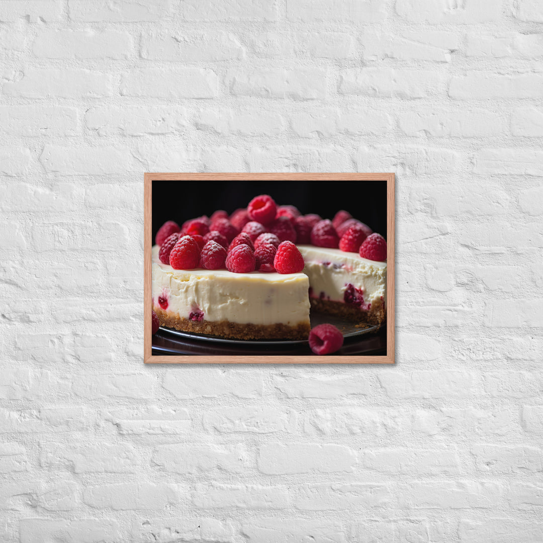 Raspberry Cheesecake Framed poster 🤤 from Yumify.AI