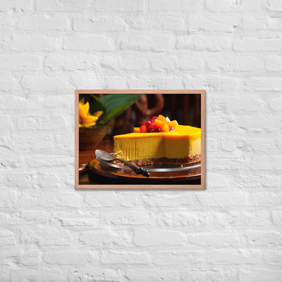 Mango Cheesecake Framed poster 🤤 from Yumify.AI