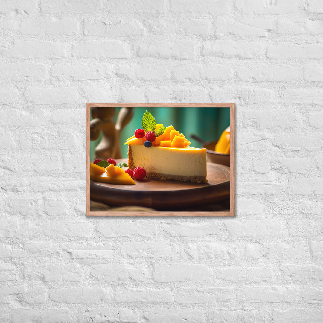 Mango Cheesecake Framed poster 🤤 from Yumify.AI