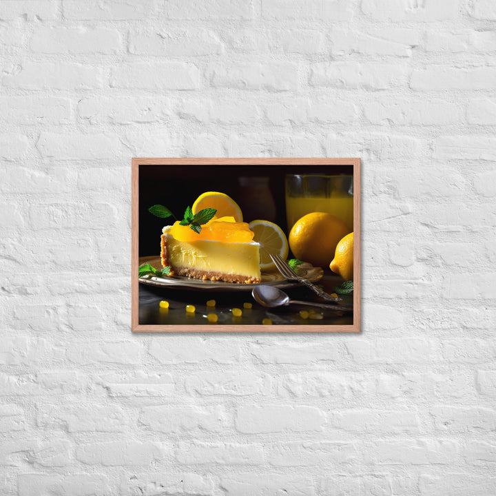 Lemon Cheesecake Framed poster 🤤 from Yumify.AI