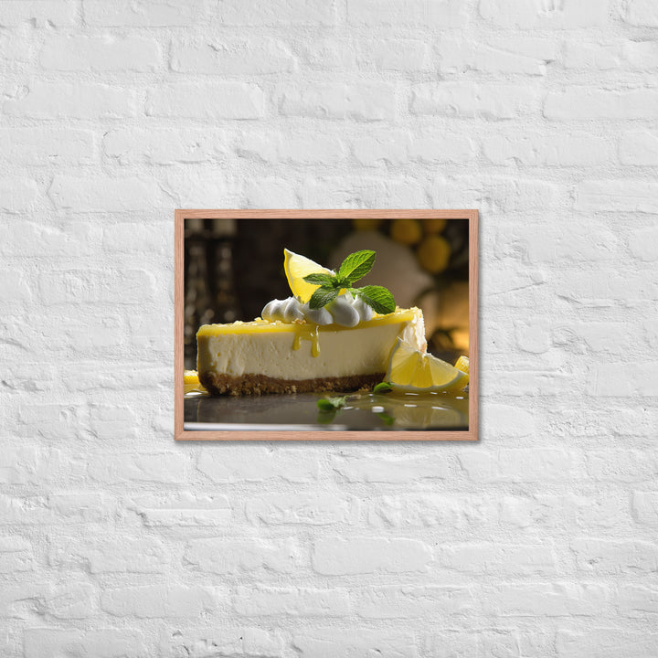 Lemon Cheesecake Framed poster 🤤 from Yumify.AI