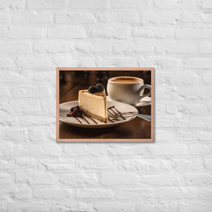 Coffee Cheesecake Framed poster 🤤 from Yumify.AI