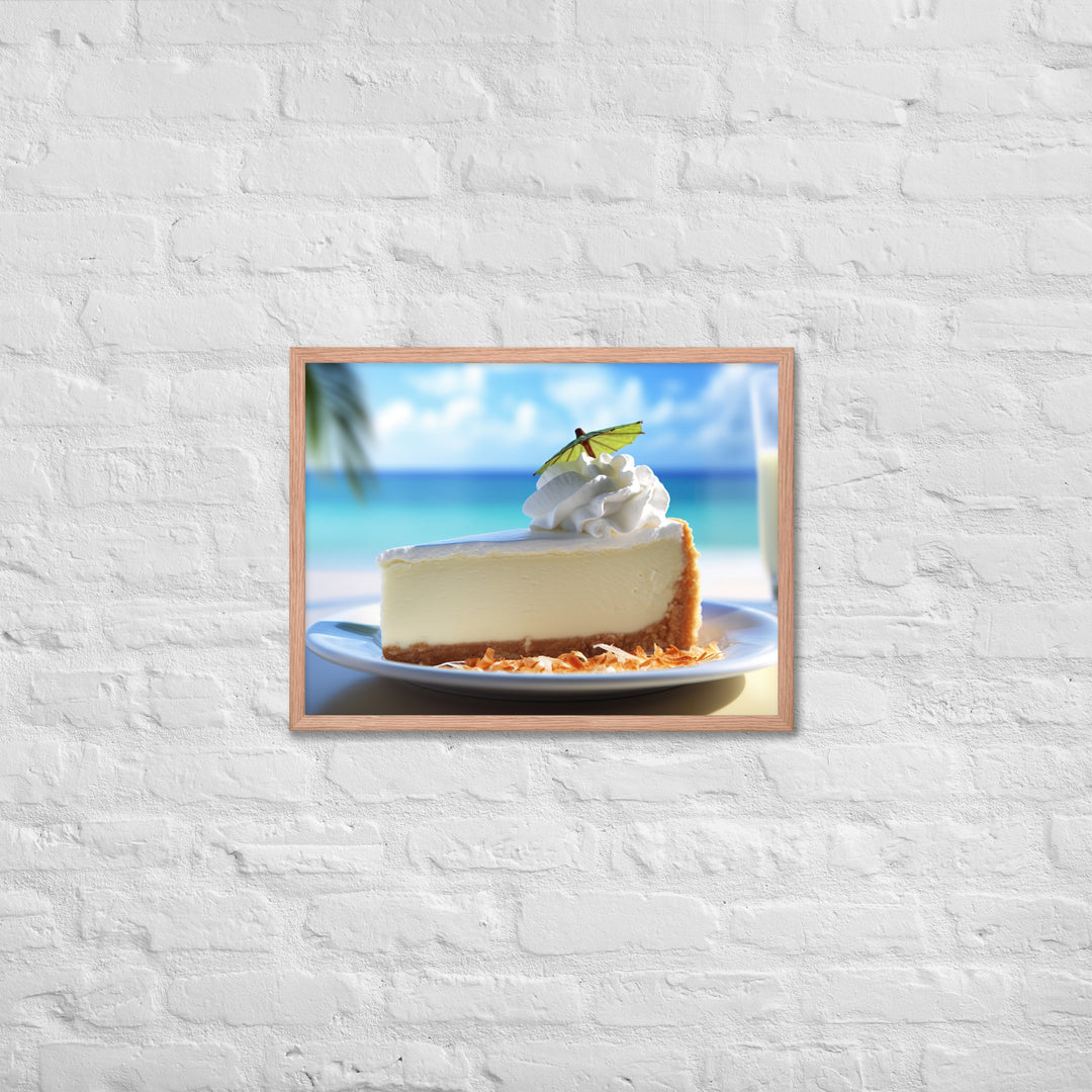 Coconut Cheesecake Framed poster 🤤 from Yumify.AI