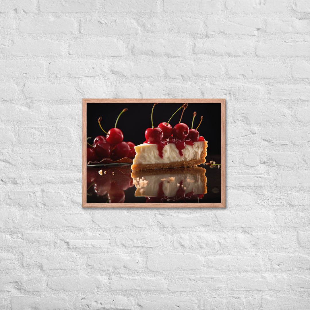 Cherry Cheesecake Framed poster 🤤 from Yumify.AI