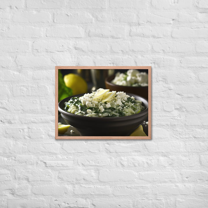 Spinach and Feta Risotto Framed poster 🤤 from Yumify.AI