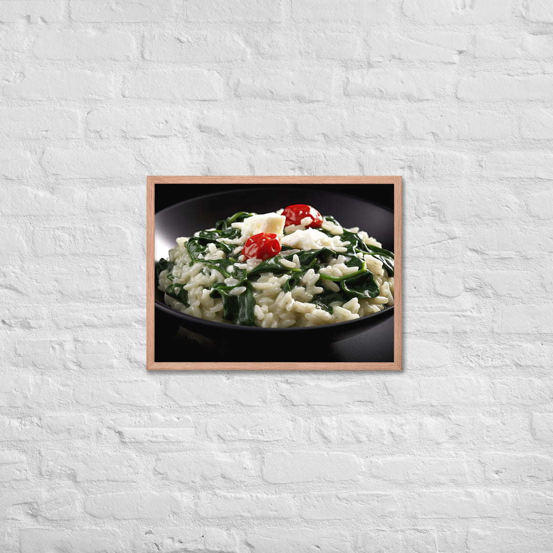 Spinach and Feta Risotto Framed poster 🤤 from Yumify.AI