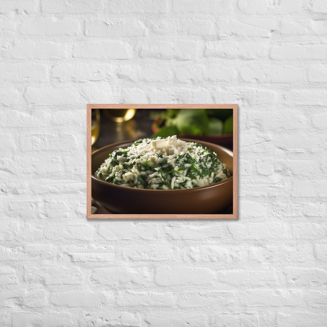 Spinach and Feta Risotto Framed poster 🤤 from Yumify.AI