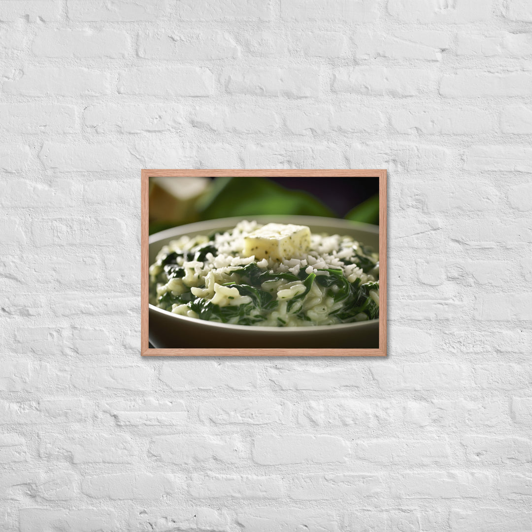 Spinach and Feta Risotto Framed poster 🤤 from Yumify.AI