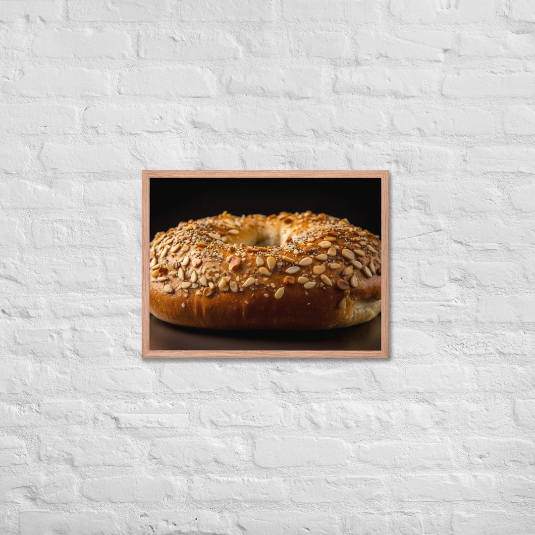 Whole Wheat Bagel Framed poster 🤤 from Yumify.AI