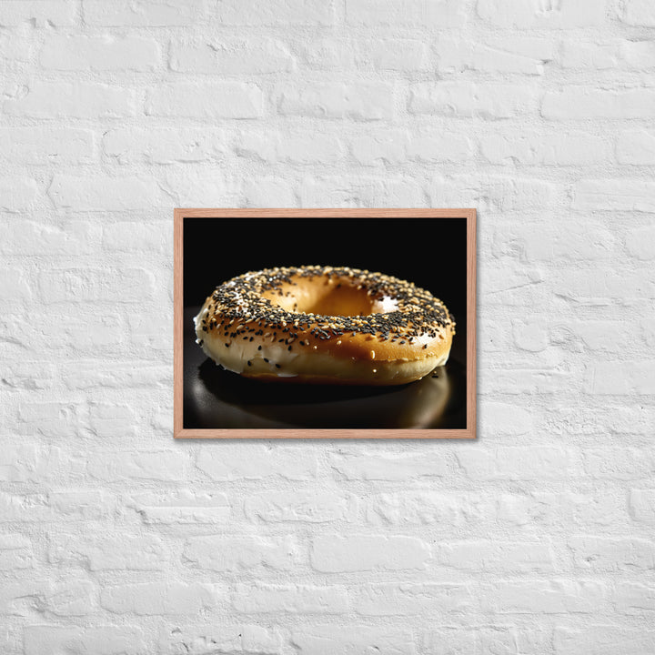 Poppy Seed Bagel Framed poster 🤤 from Yumify.AI