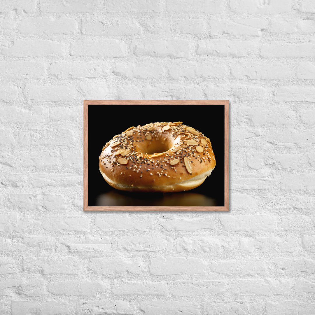 Multigrain Bagel Framed poster 🤤 from Yumify.AI