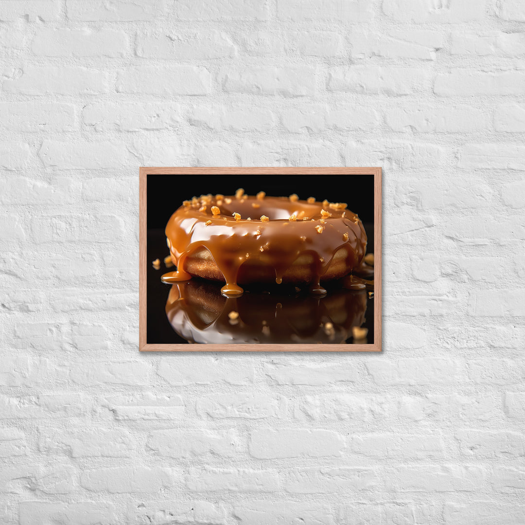 Salted Caramel Donut Framed poster 🤤 from Yumify.AI