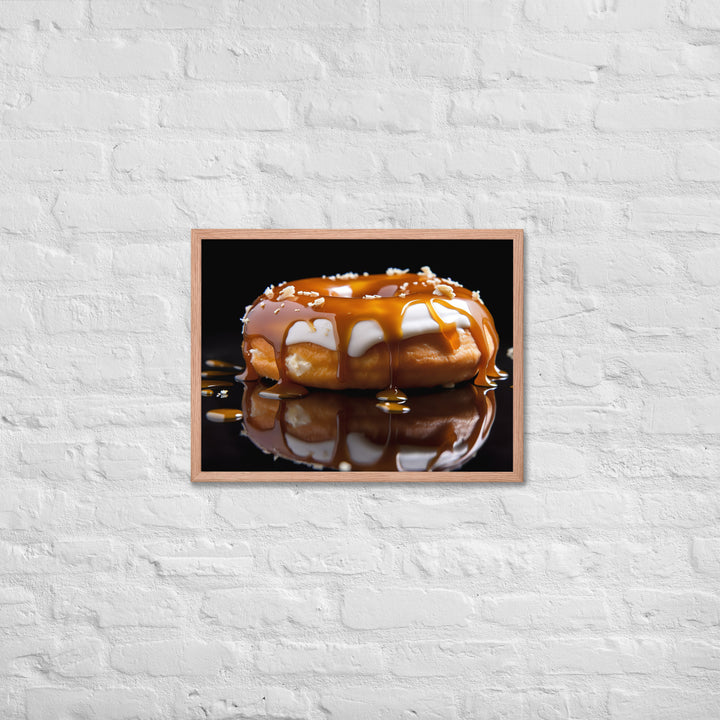 Salted Caramel Donut Framed poster 🤤 from Yumify.AI