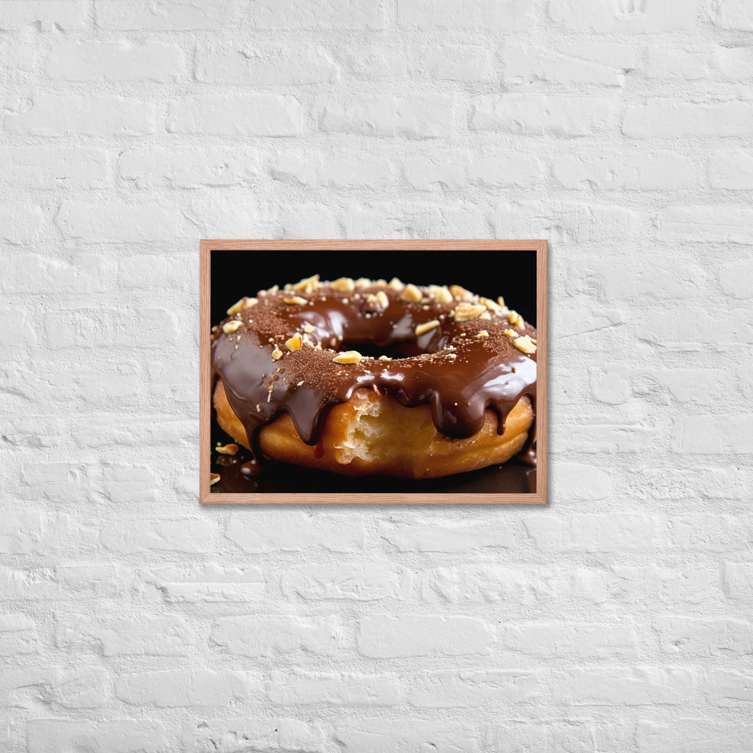 Nutella Filled Donut Framed poster 🤤 from Yumify.AI