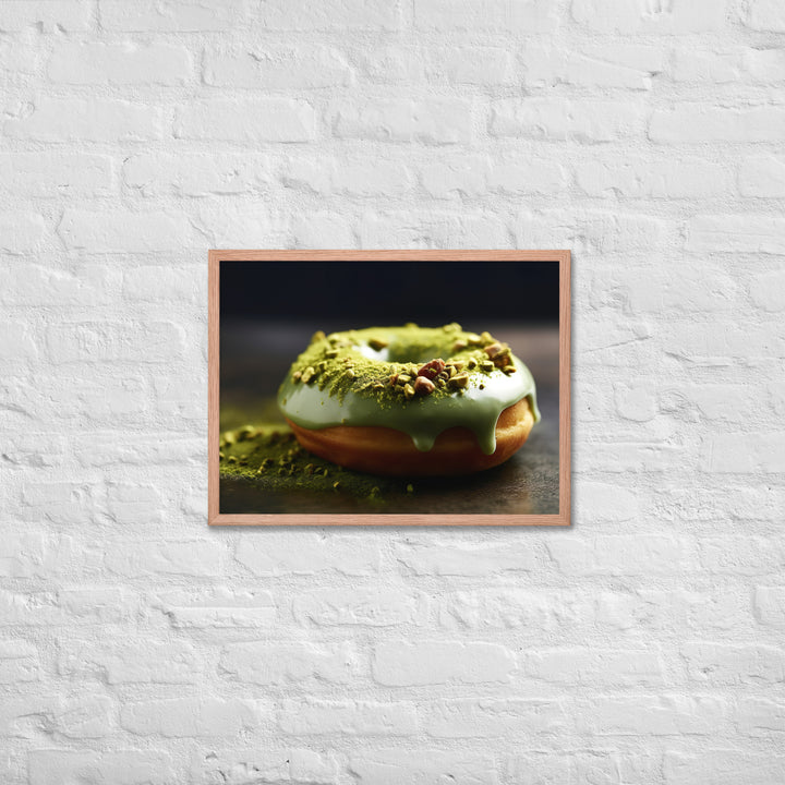 Matcha Green Tea Donut Framed poster 🤤 from Yumify.AI