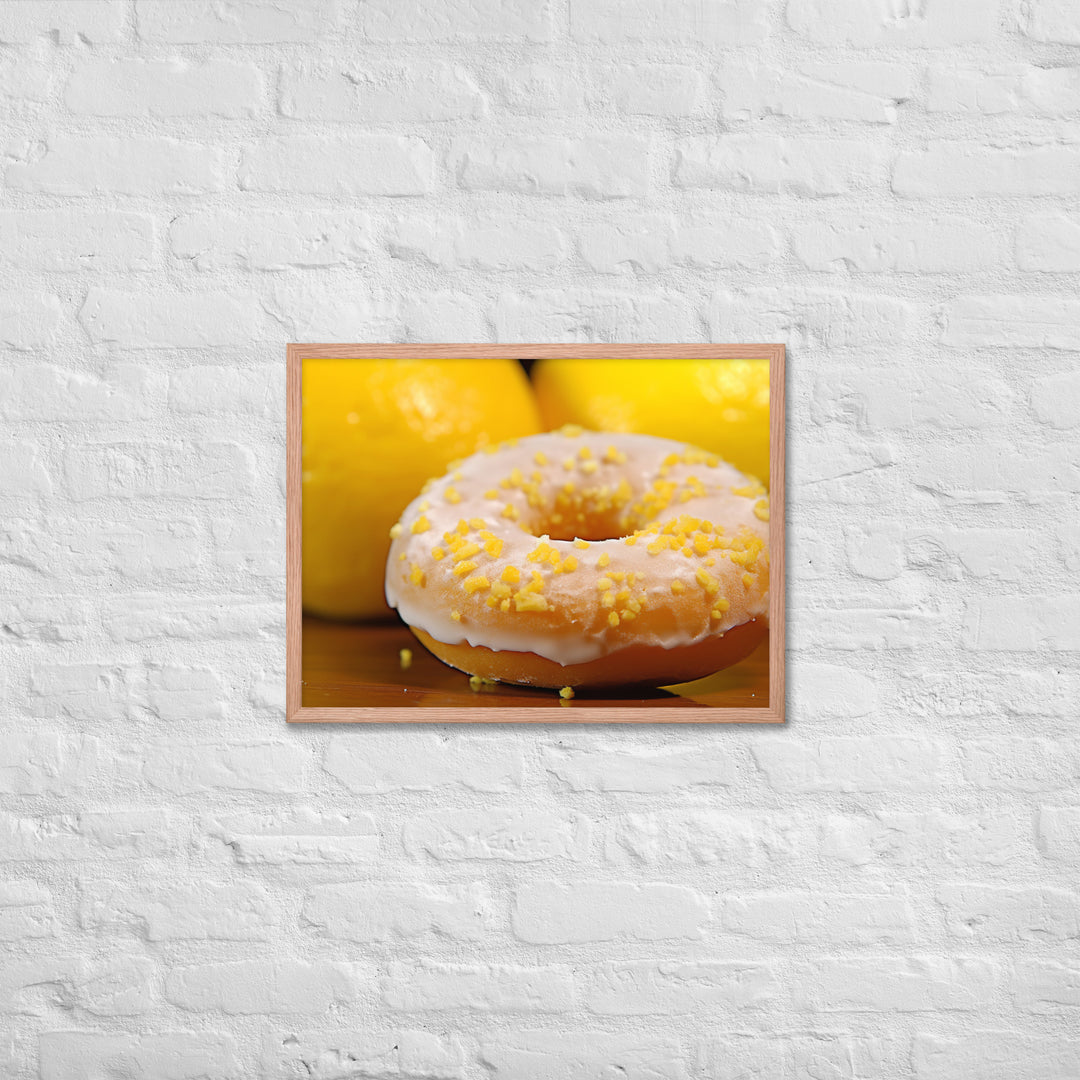 Lemon Filled Donut Framed poster 🤤 from Yumify.AI