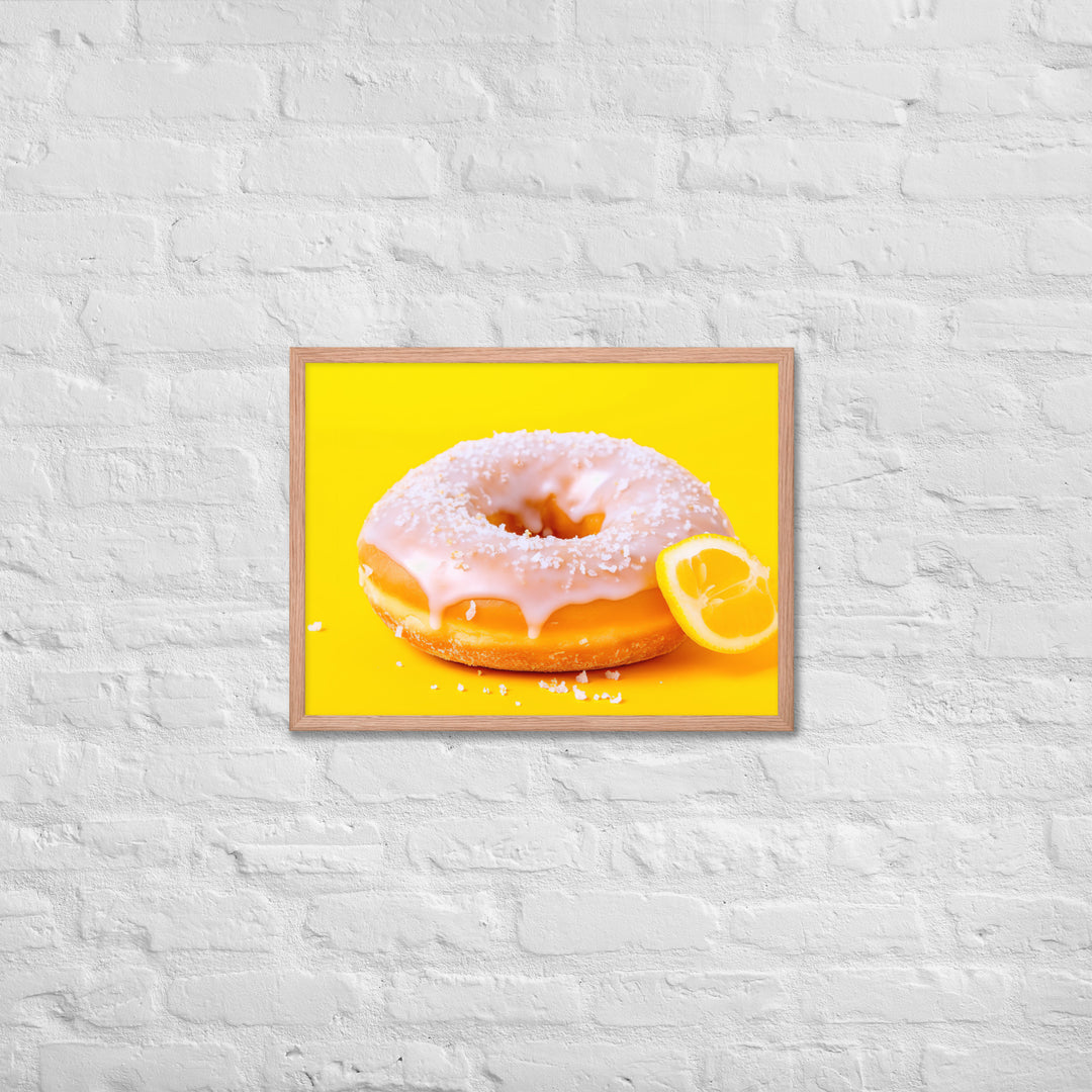 Lemon Filled Donut Framed poster 🤤 from Yumify.AI