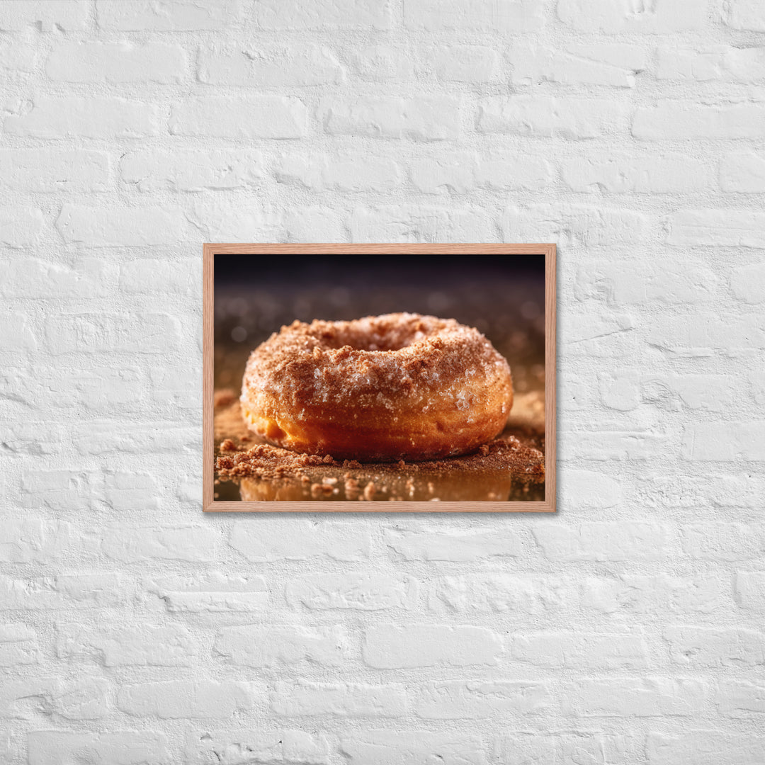 Cinnamon Sugar Donut Framed poster 🤤 from Yumify.AI